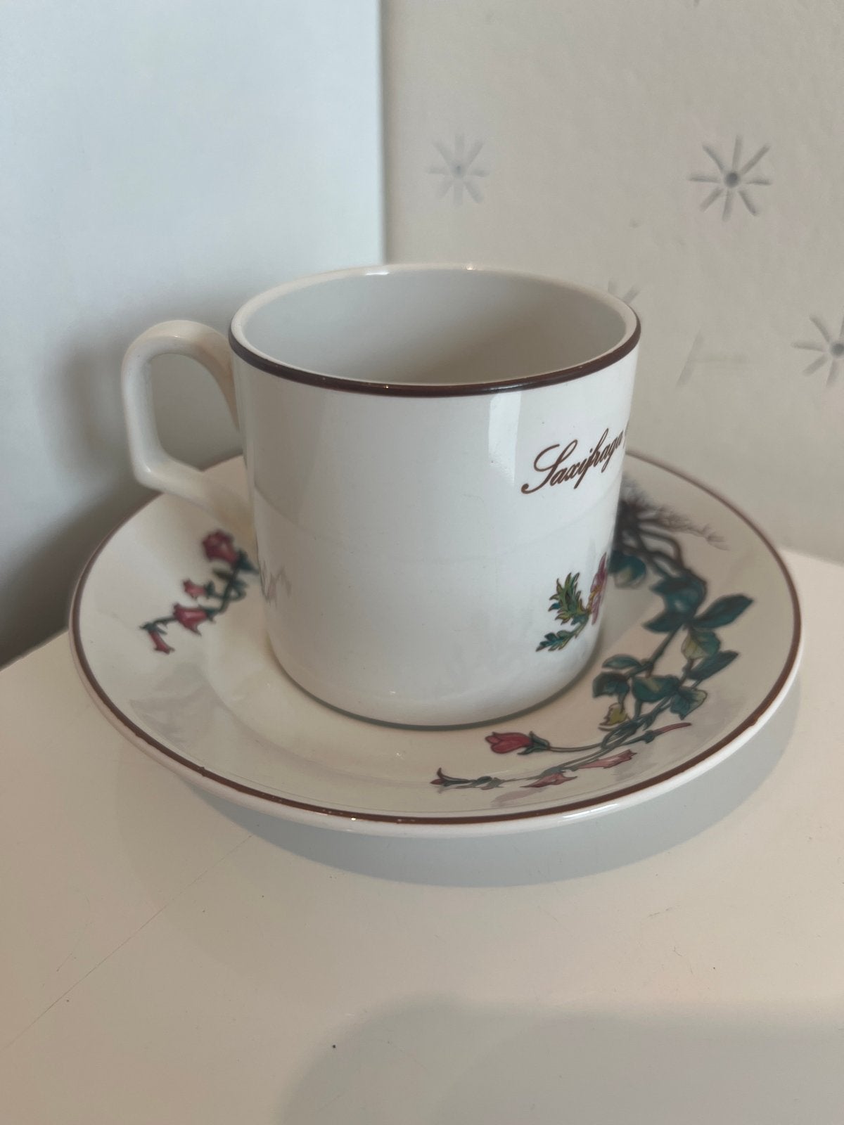 Villeroy & Boch Botanica kop en schotel - Saxifraga, Villeroy & Boch, Vintage, Ophalen of Verzenden, Zo goed als nieuw