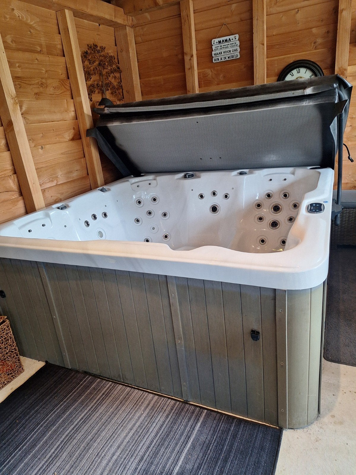 Balboa Jacuzzi voor 5 personen, Tuin en Terras, Bubbelbaden en Hottubs, Ophalen, Zo goed als nieuw, Trap, Vast