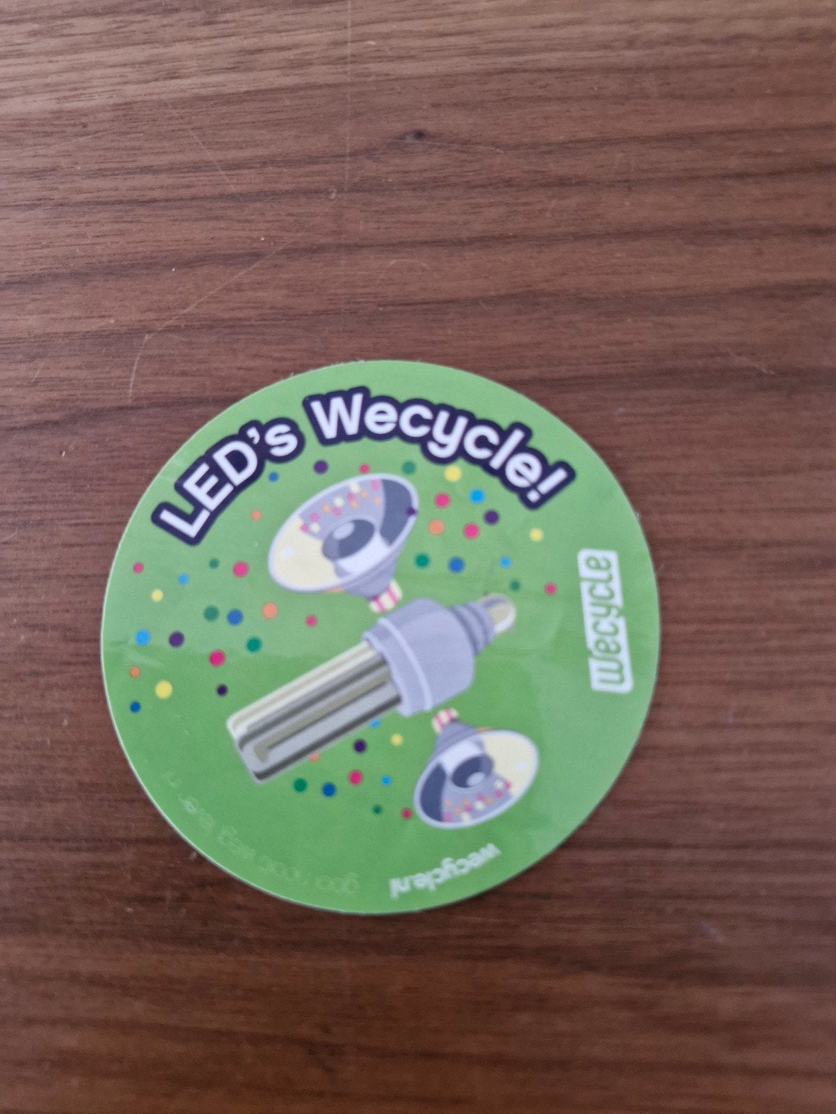 9310 LED's Wecycle! Sticker - Recycleer je LED lampen, Ophalen of Verzenden, Nieuw, Overige typen