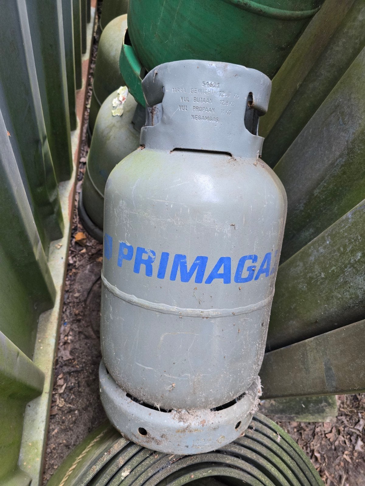 6x Lege Primagaz gasflessen, carbidbus, vuurkorf, smoker,, Ophalen, Gebruikt