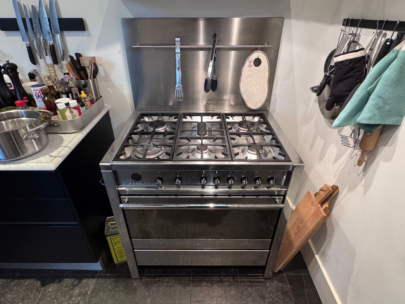 Smeg Opera gasfornuis, 90 cm breed, 60 cm diep en 90 cm hoog, Ophalen, 60 cm of meer, Gas, Niet werkend