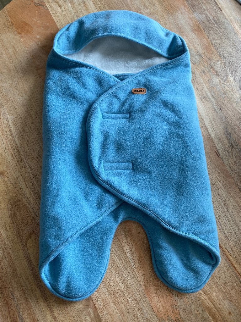 Babynomade fleece wikkeldeken, Zo goed als nieuw, Blauw, Deken, Overige merken
