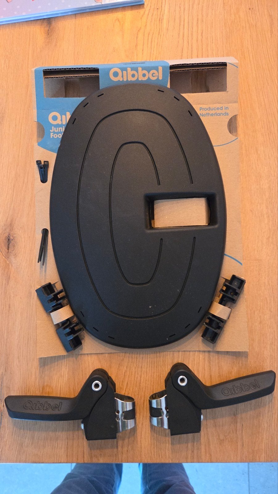 Nieuw: Qibbel Junior Voetsteunen en Voetenplank - Zwart, Ophalen of Verzenden, Nieuw, Qibbel