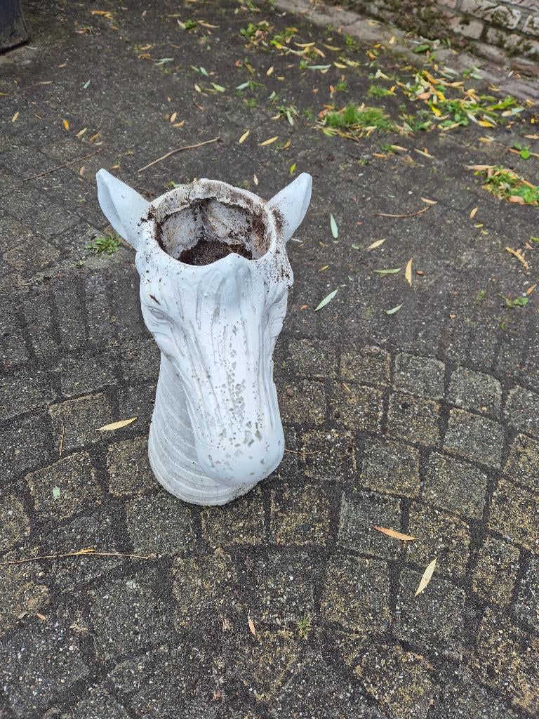 zebra bloempot polyester gebruikt hoog zie foto, Tuin en Terras, Bloempotten, Ophalen, Kunststof, Gebruikt, 40 cm of meer