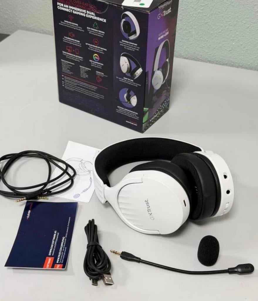 Trust GXT491W Fayzo - NIEUW Draadloze Gaming Headset PS5 PC, Computers en Software, Headsets, Mute-functie, Nieuw, Ophalen of Verzenden