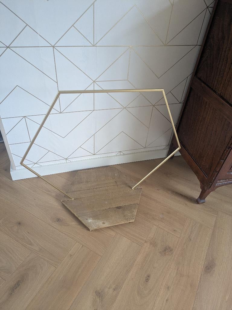 Gouden styling hexagon decoratie, Ophalen