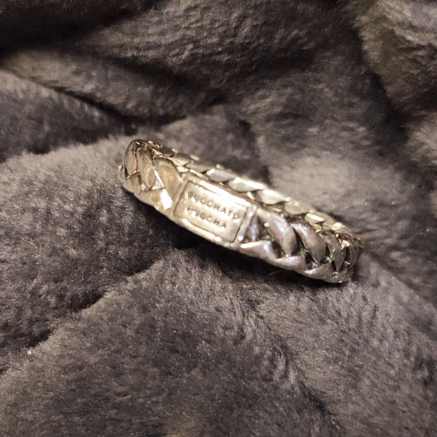 Zilverkleurige Budha to Budha ring, maat 19, Sieraden, Tassen en Uiterlijk, Ringen, Ophalen, Gebruikt, 19 tot 20, Dame of Heer