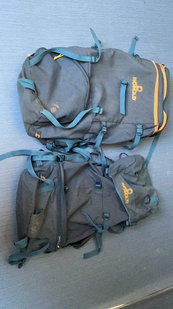 Nomad backpack, Ophalen, Gebruikt