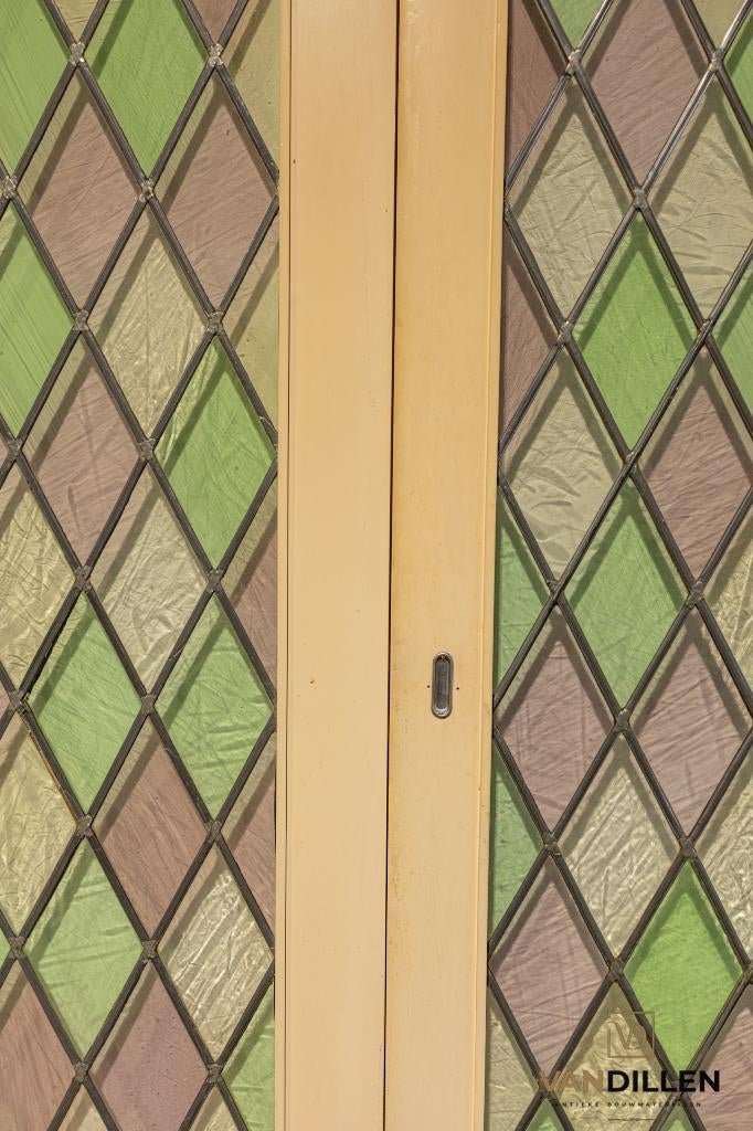 Ensuite deuren glas in lood kleur met ruit glas, Gebruikt, 120 cm of meer, Binnendeur, Ophalen of Verzenden
