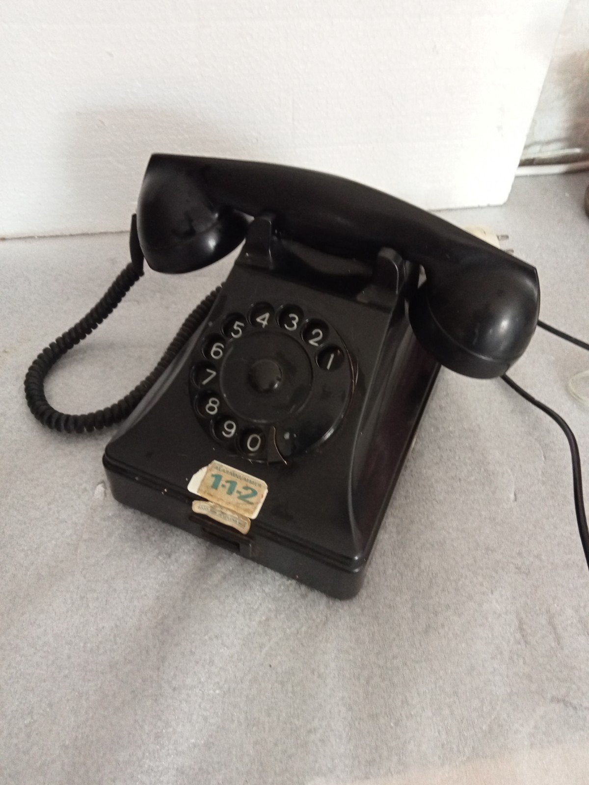 Antieke PTT Telefoon met Draaischijf - Zwart, Ophalen of Verzenden