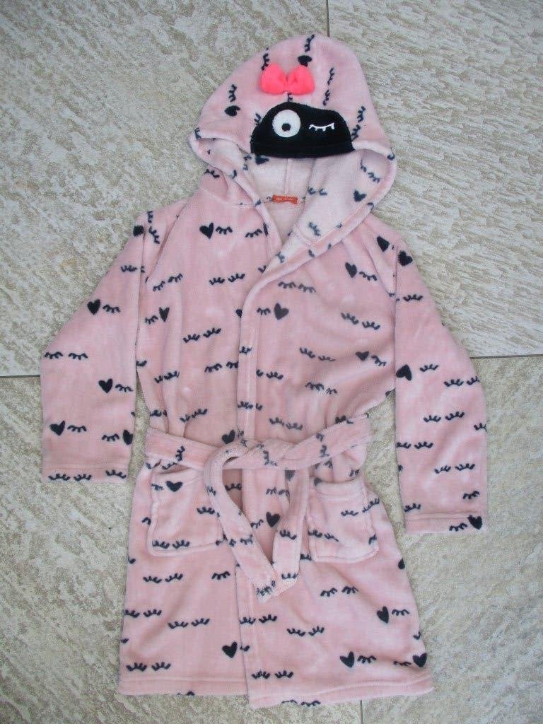 Hema badjas roze maat 122 / 128 ochtendjas, Nacht- of Onderkleding, Meisje, Ophalen of Verzenden, Zo goed als nieuw