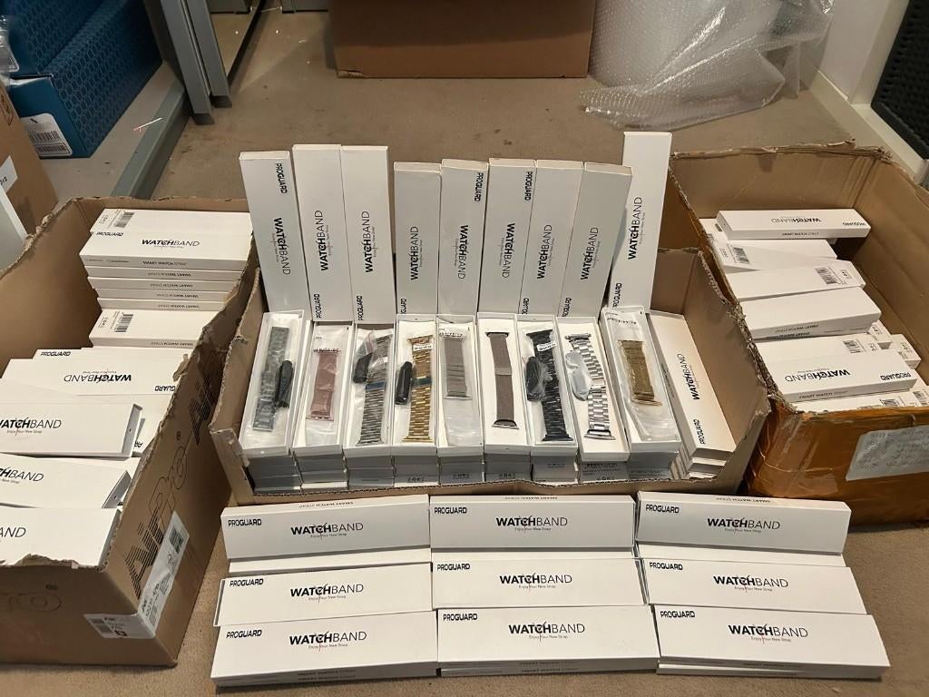 PARTIJ Apple Watch horloge bandjes – DIRECT VERKOOPKLAAR, Ophalen of Verzenden, Nieuw, Zwart, IOS