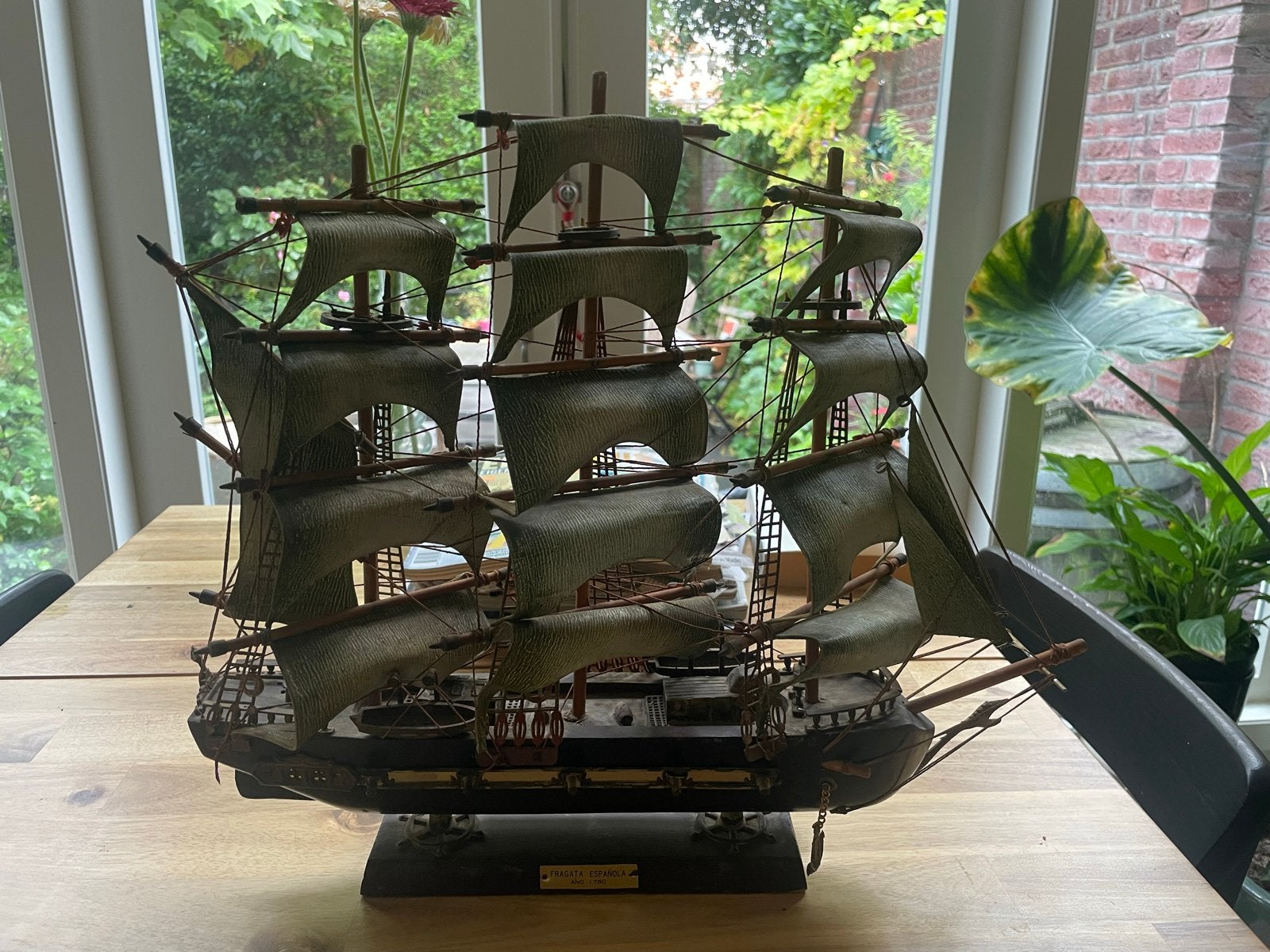 Decoratief Houten Scheepsmodel - Fragata Espanola 1780-1790, Hobby en Vrije tijd, Ophalen of Verzenden, Gebruikt, Groter dan 1:32
