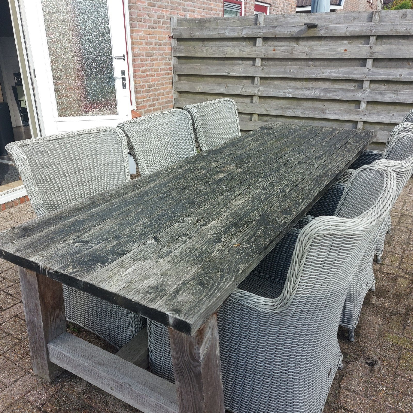 6 luxe tuinstoelen (Kees Smit) incl. kussens, Tuin en Terras, Ophalen, Gebruikt, 6 zitplaatsen, Wicker