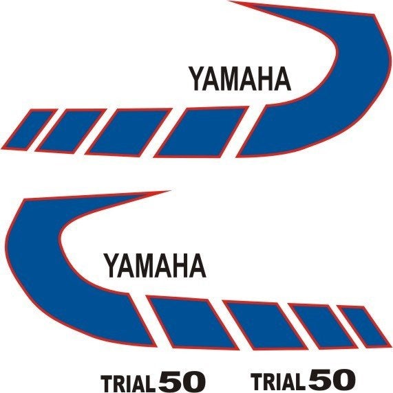 Yamaha TY 50 Sticker-set voor tank (en zijpanelen), Ophalen of Verzenden, Zo goed als nieuw, Tank, Yamaha