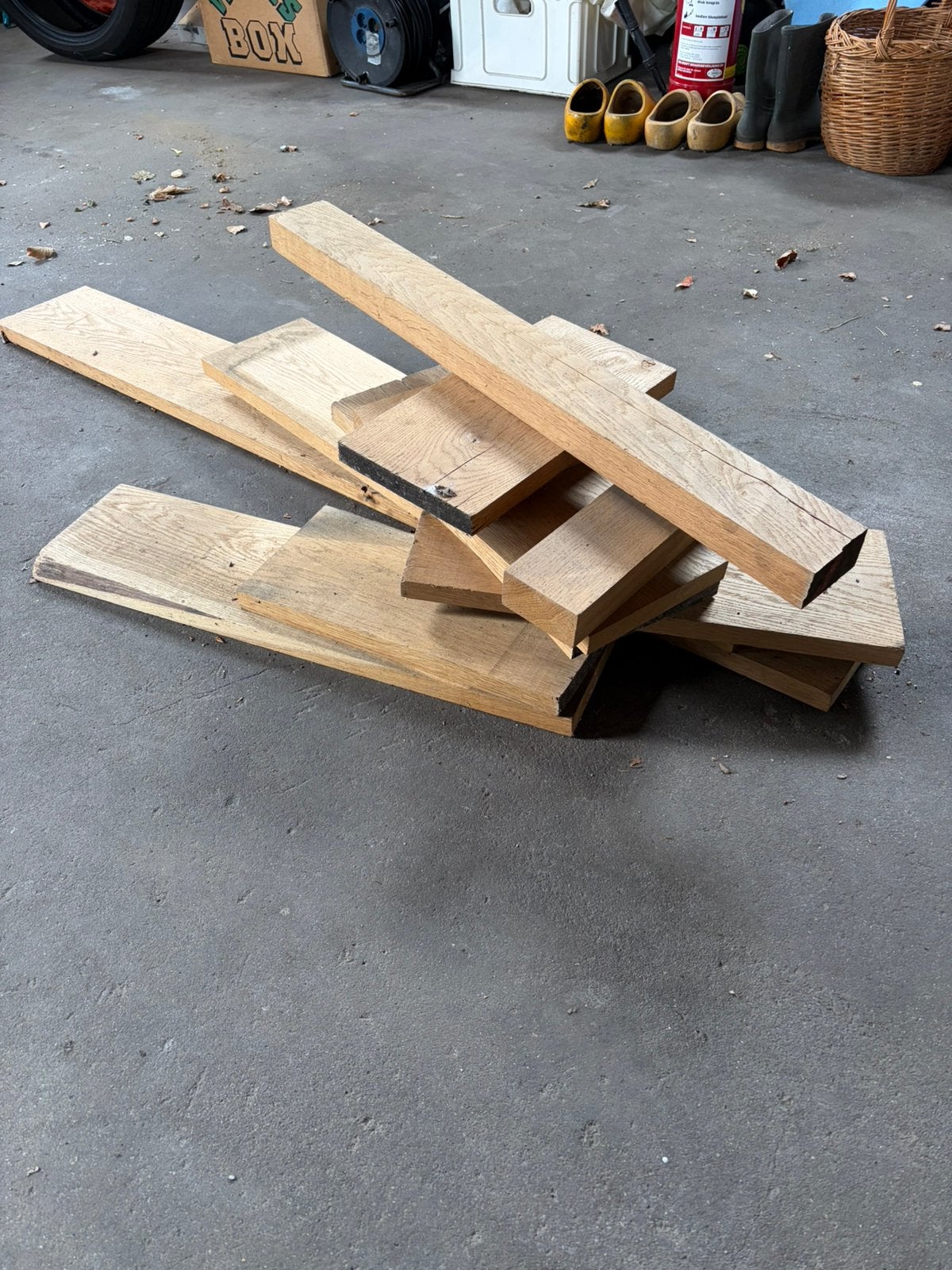 Restpartij 1e klas eikenhout meubel kwaliteit, Ophalen, Minder dan 25 mm, Nieuw, Pallet