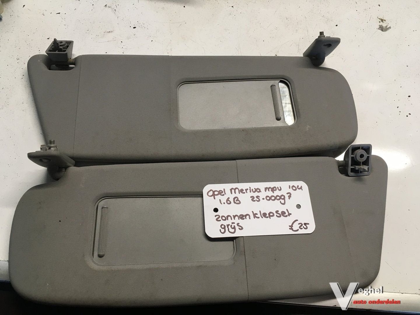 Opel Meriva 2004 1.6B 2500097  Zonnekleppen set grijs, Auto-onderdelen, Gebruikt, -, -, Ophalen of Verzenden