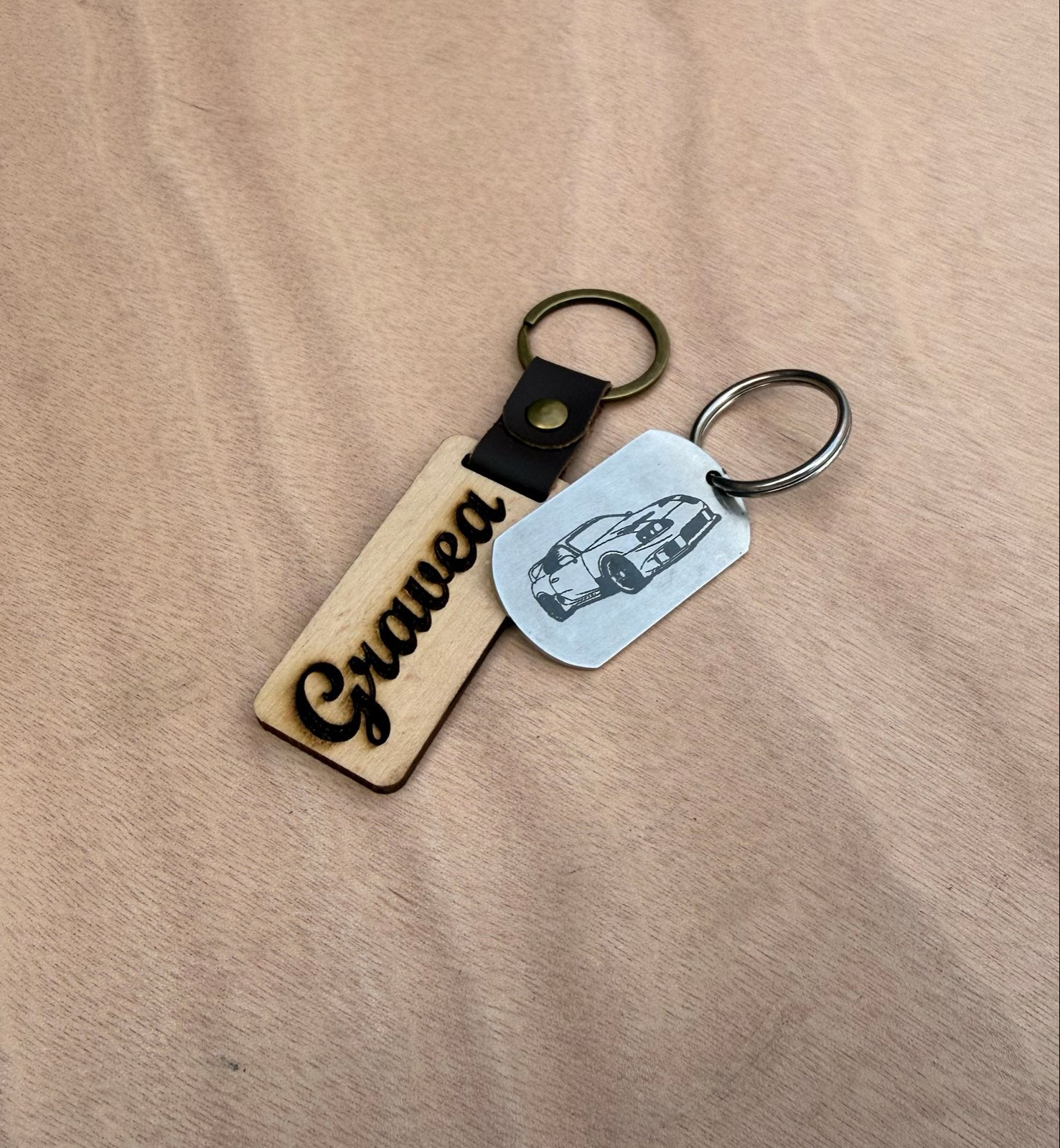Gepersonaliseerde Sleutelhanger met Gravure, Gravea, Transport, Verzenden, Nieuw
