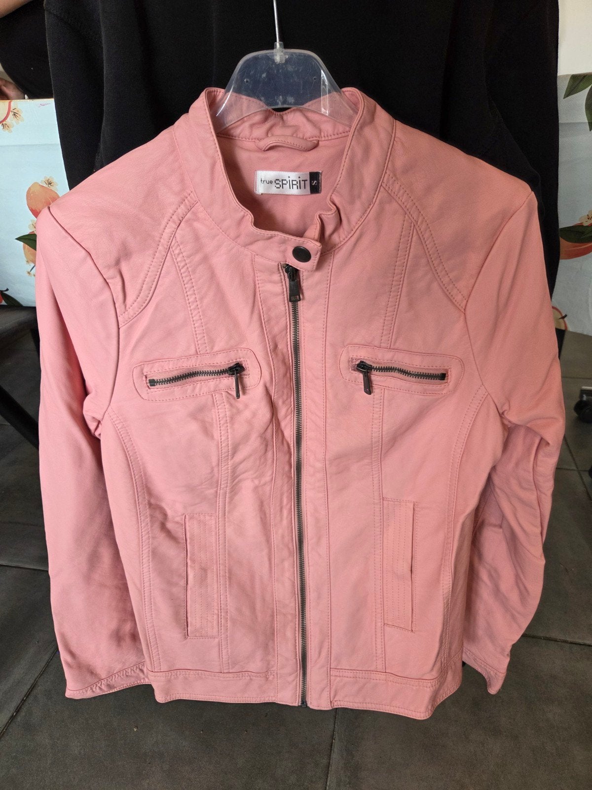 Dames jack jas maat S roze leatherlook, Ophalen, Nieuw, Maat 38/40 (M), Roze