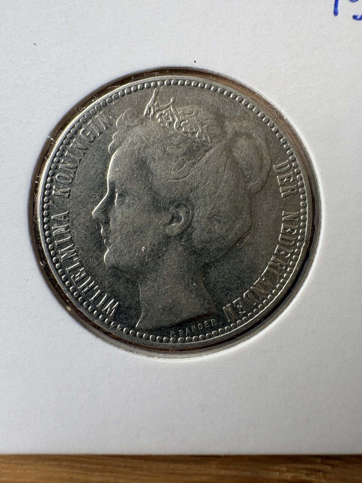 Zilveren 1 Gulden Munt Koningin Wilhelmina 1909, 1 gulden, Zilver, Ophalen of Verzenden, Koningin Wilhelmina