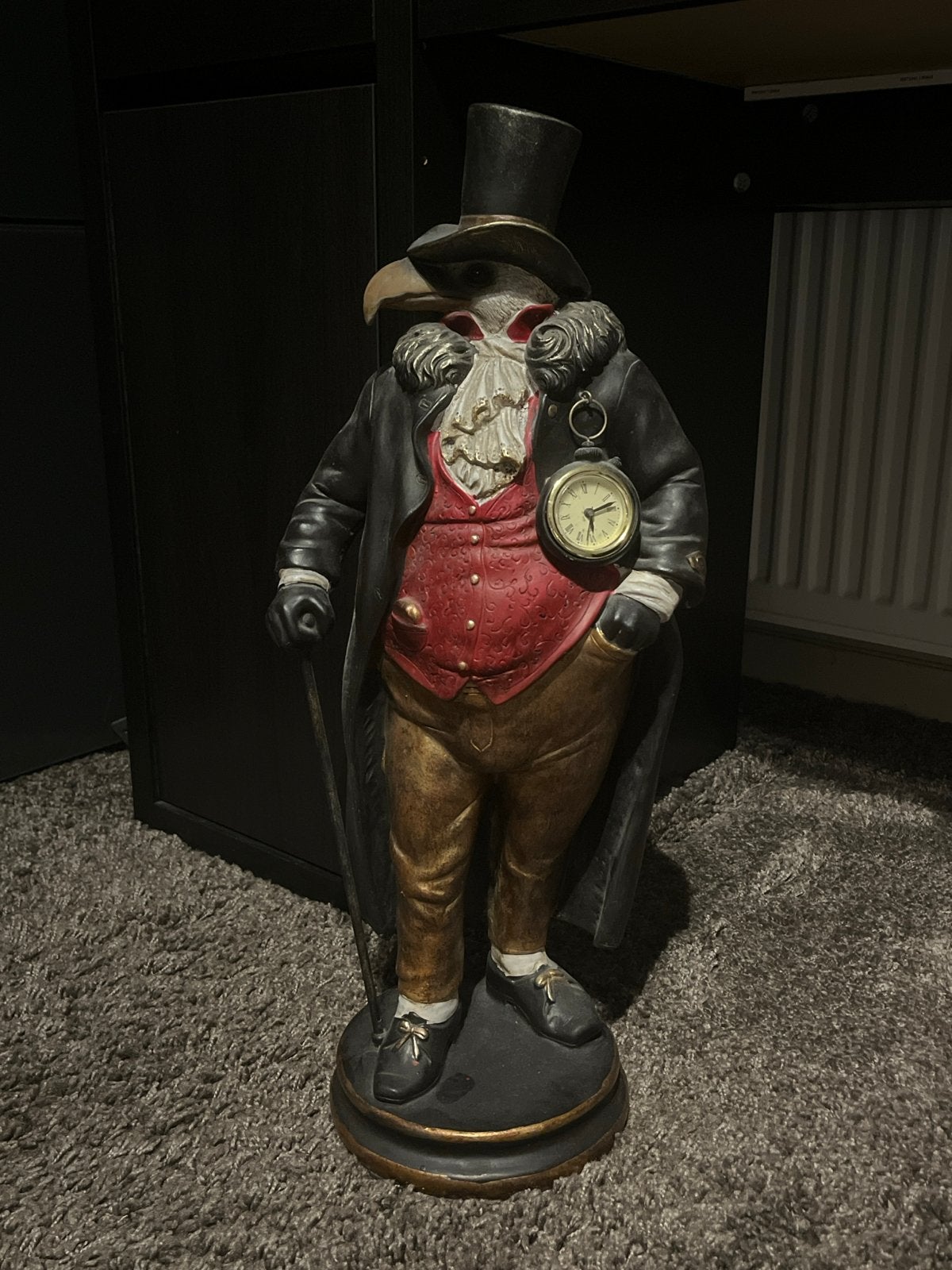 Uniek beeld van een kraai in Victoriaanse stijl, Ophalen