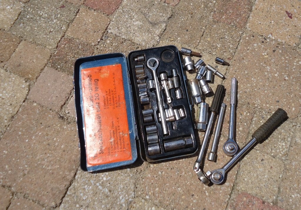 ruime set Ratel- Doppenset - gebruikt gereedschap - T.E.A.B., Ophalen of Verzenden