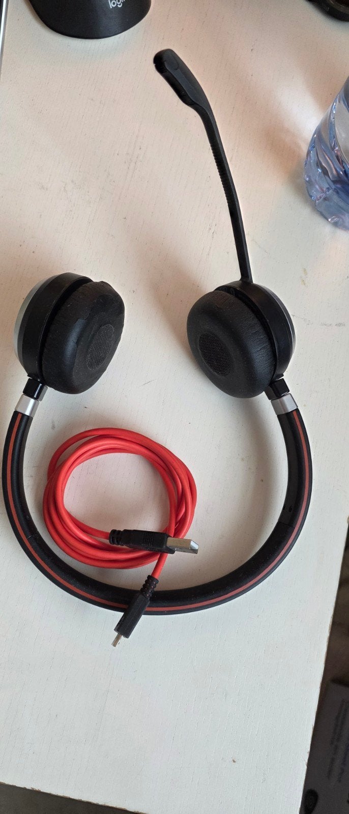Jabra Evolve 65 MS Stereo Headset met Microfoon, Gebruikt, Draadloos, On-ear, Ophalen of Verzenden