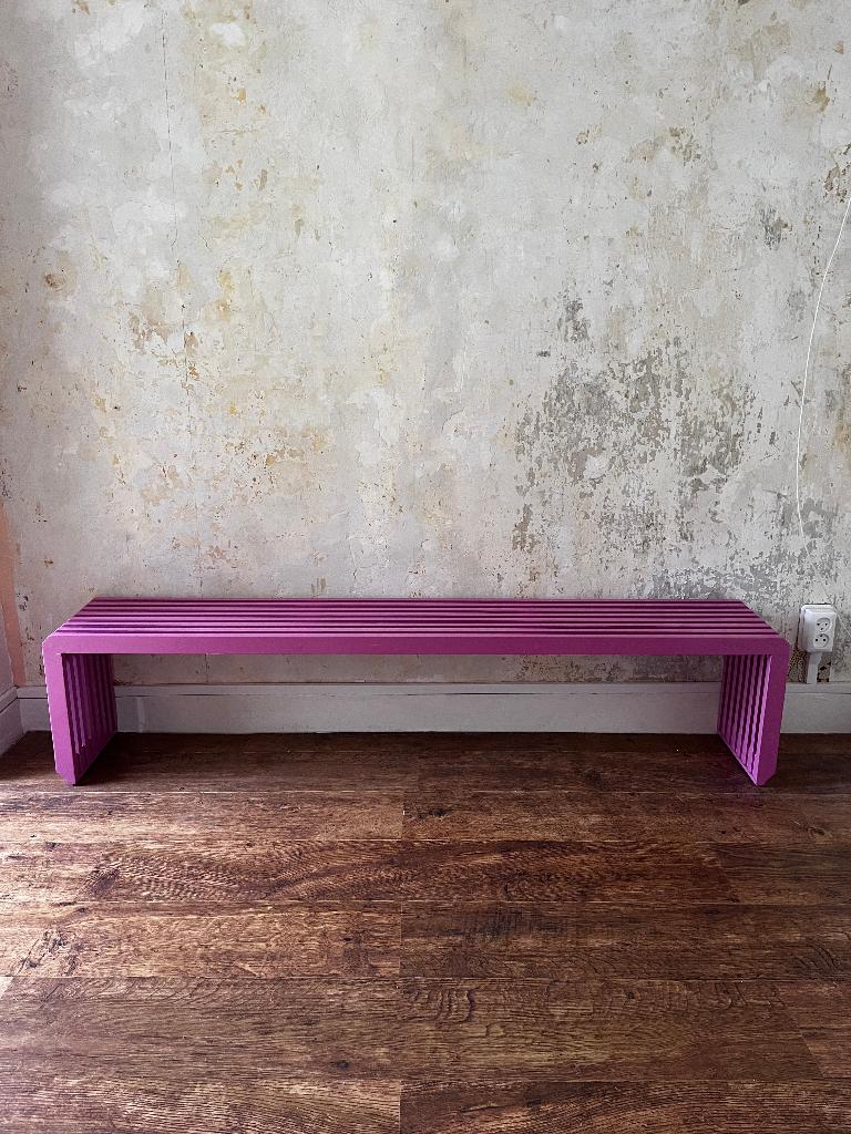Mooi HKliving bankje 160cm pink, Ophalen, Gebruikt, Minder dan 75 cm, Modern retro