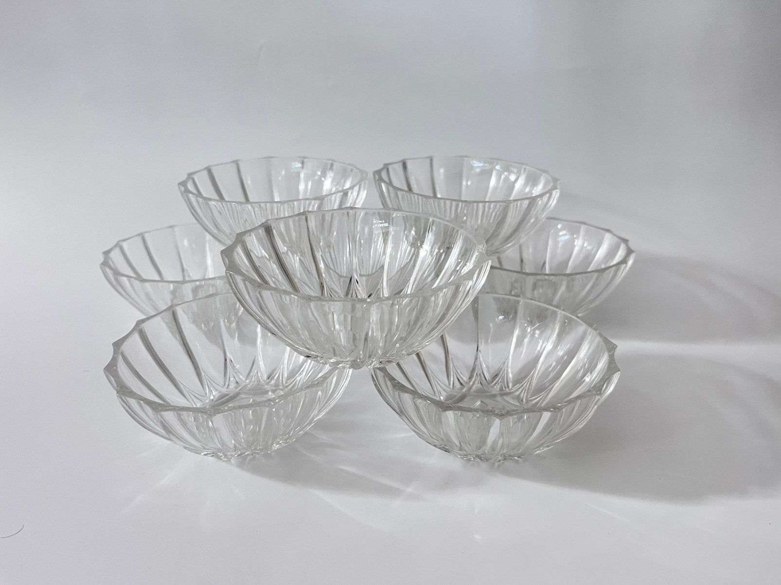 Set van 8 vintage Franse schaaltjes, Huilor Dulcine ‘60, Ophalen of Verzenden