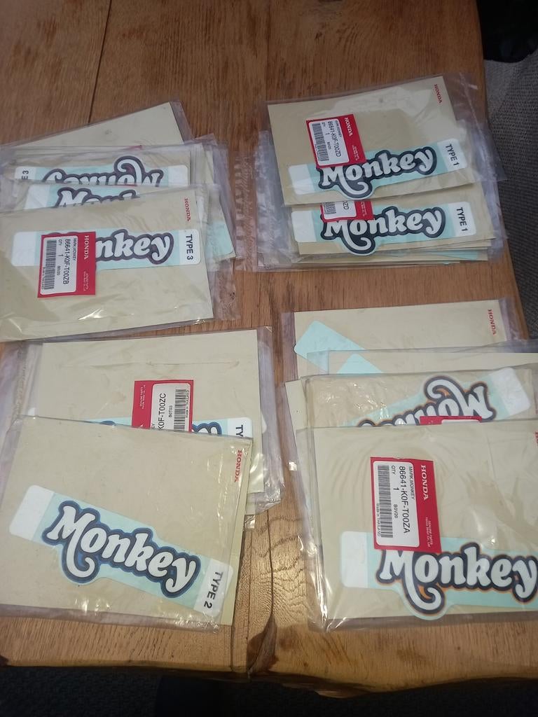 Originele Honda Monkey stickers in diverse kleuren, Ophalen of Verzenden