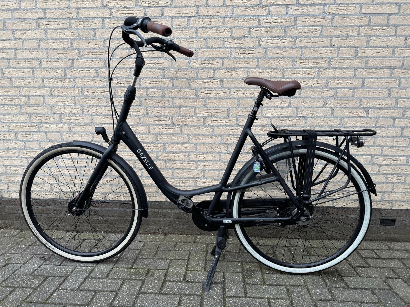 Gazelle Bloom C7 moederfiets - black matt - framemaat 61 cm, Ophalen, Gebruikt, Velgrem, (Extra) lage instap