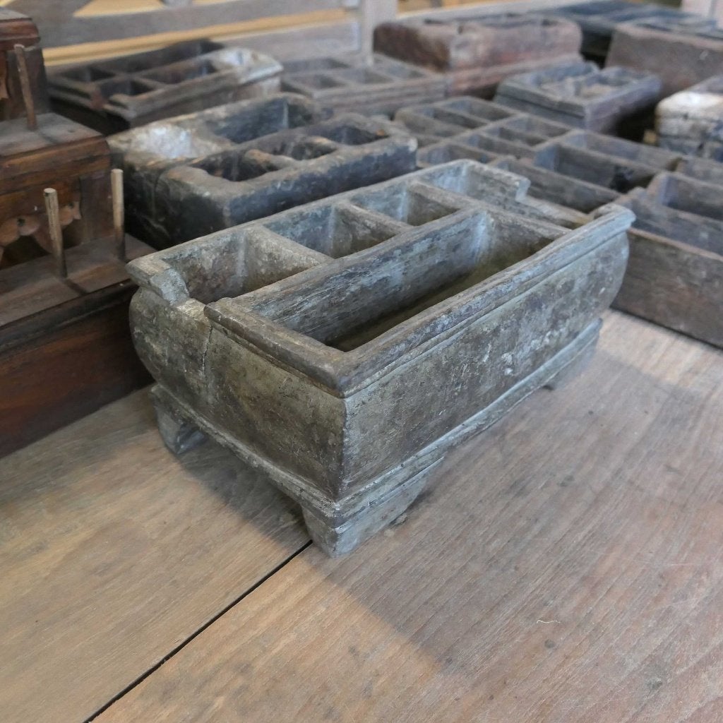 Betelnoot bakjes DZ1 landelijk bak hout kunst Indonesie, Ophalen of Verzenden