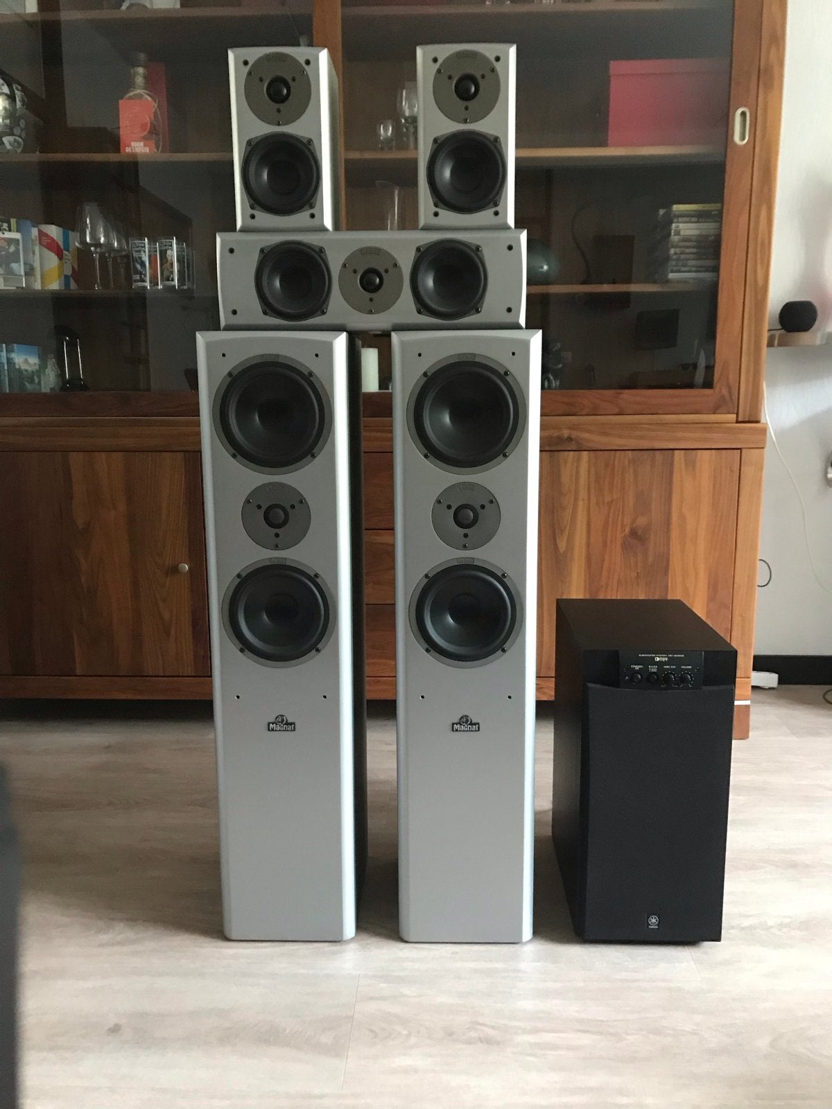 Magnat Vector 5.1 Pioneer vsx-1018ah Yamaha subwoofer, Gebruikt, Magnat, Afstandsbediening, Surroundset