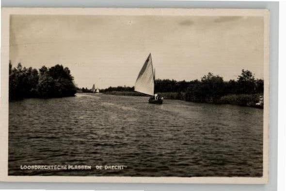 Loosdrechtse Plassen FOTOKAART De Drecht st 1937 Reijnhoudt