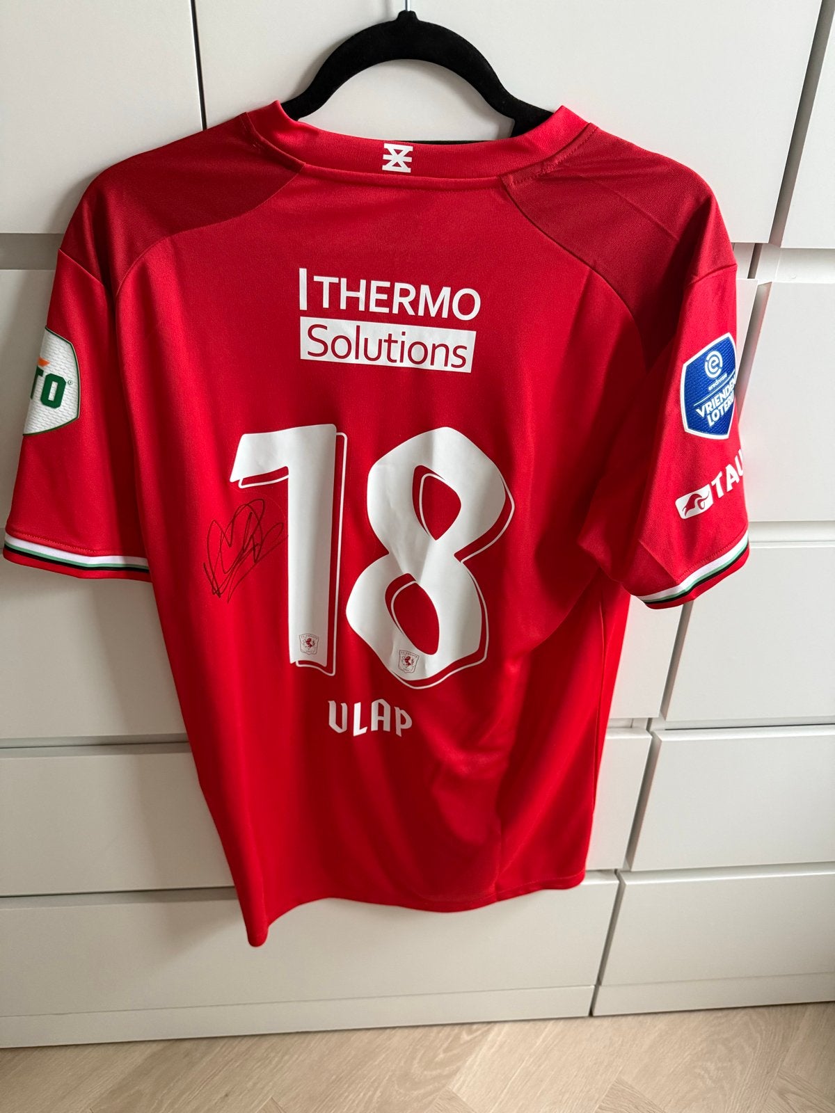 Matchworn FC Twente Michael Vlap shirt met handtekening, Maat M, Ophalen of Verzenden, Gebruikt, Shirt
