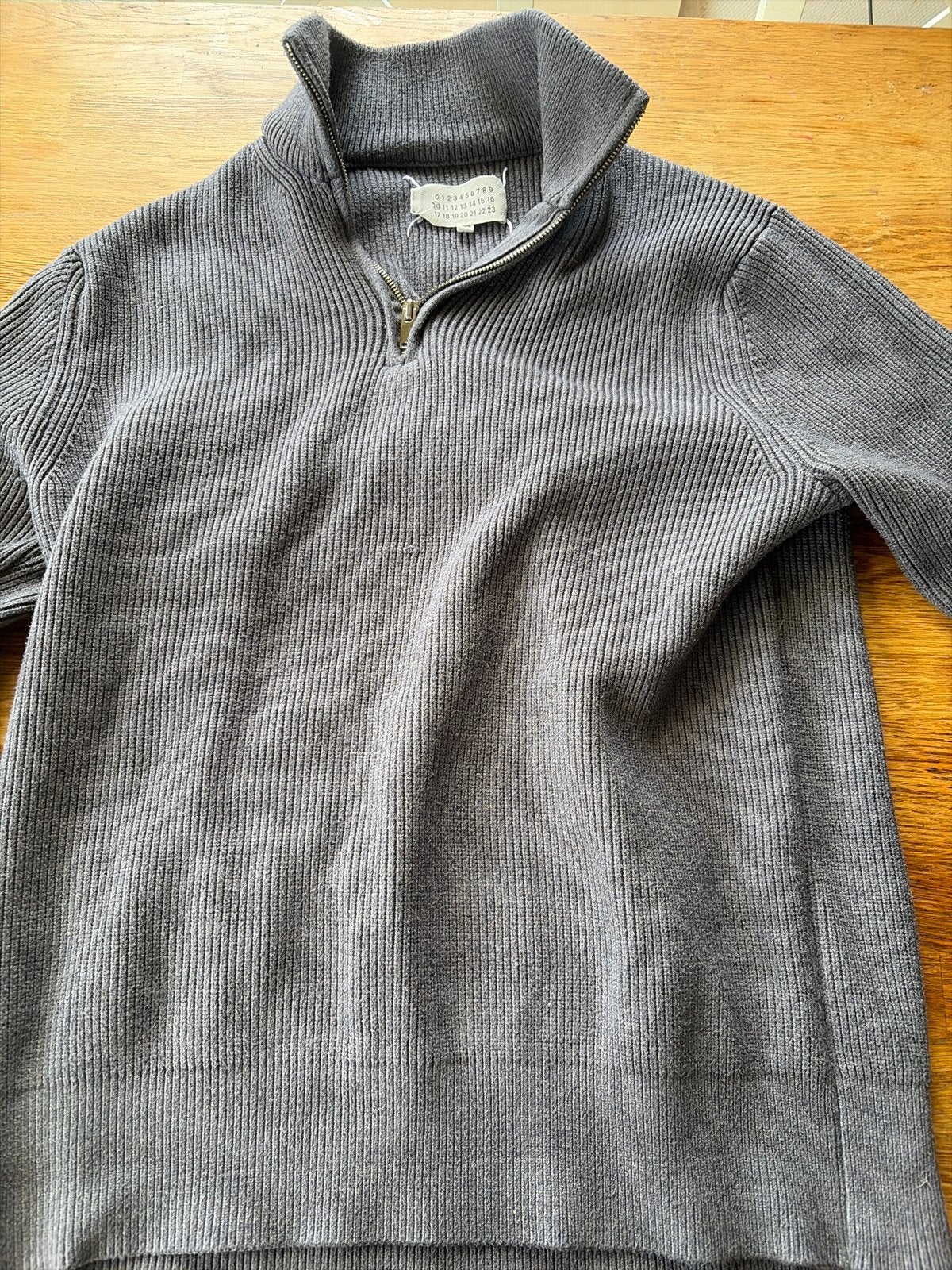 Maison Margiela Gebreide Quarter-Zip – Maat L, Kleding | Heren, Truien en Vesten, Ophalen of Verzenden, Zo goed als nieuw, Maat 52/54 (L)