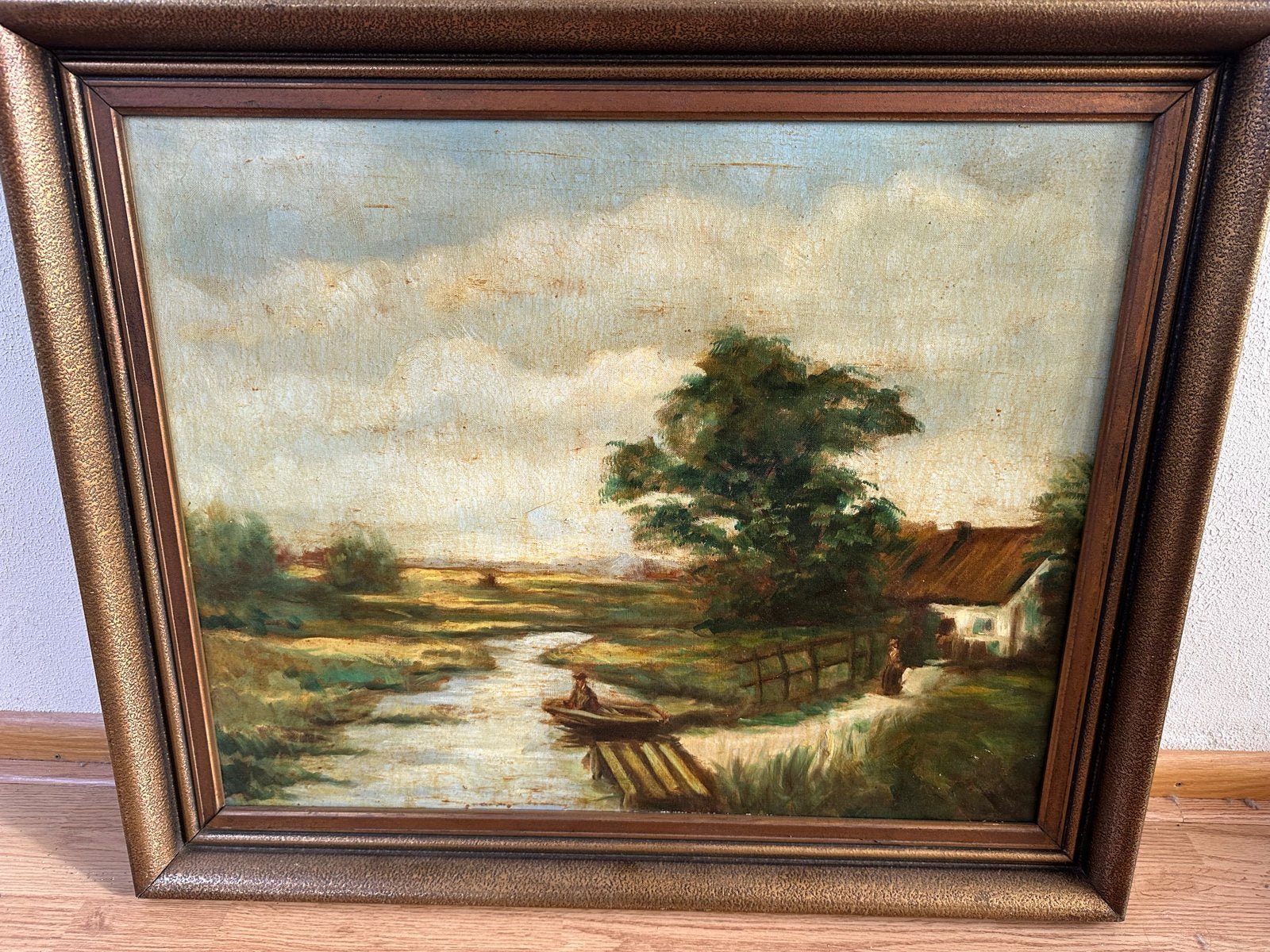 Klassiek Landschap Schilderij - Olieverf op Doek, Ophalen, Doek, Olieverf, Klassiek