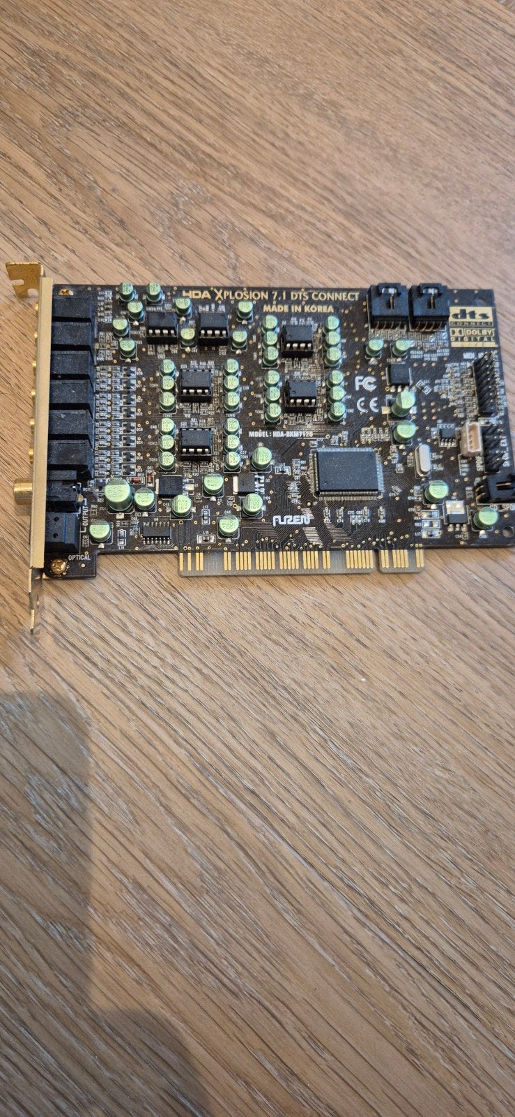 Auzentech HDA X-Plosion 7.1 DTS Connect PCI Geluidskaart – W, Ophalen of Verzenden, Zo goed als nieuw, Intern, Auzentech