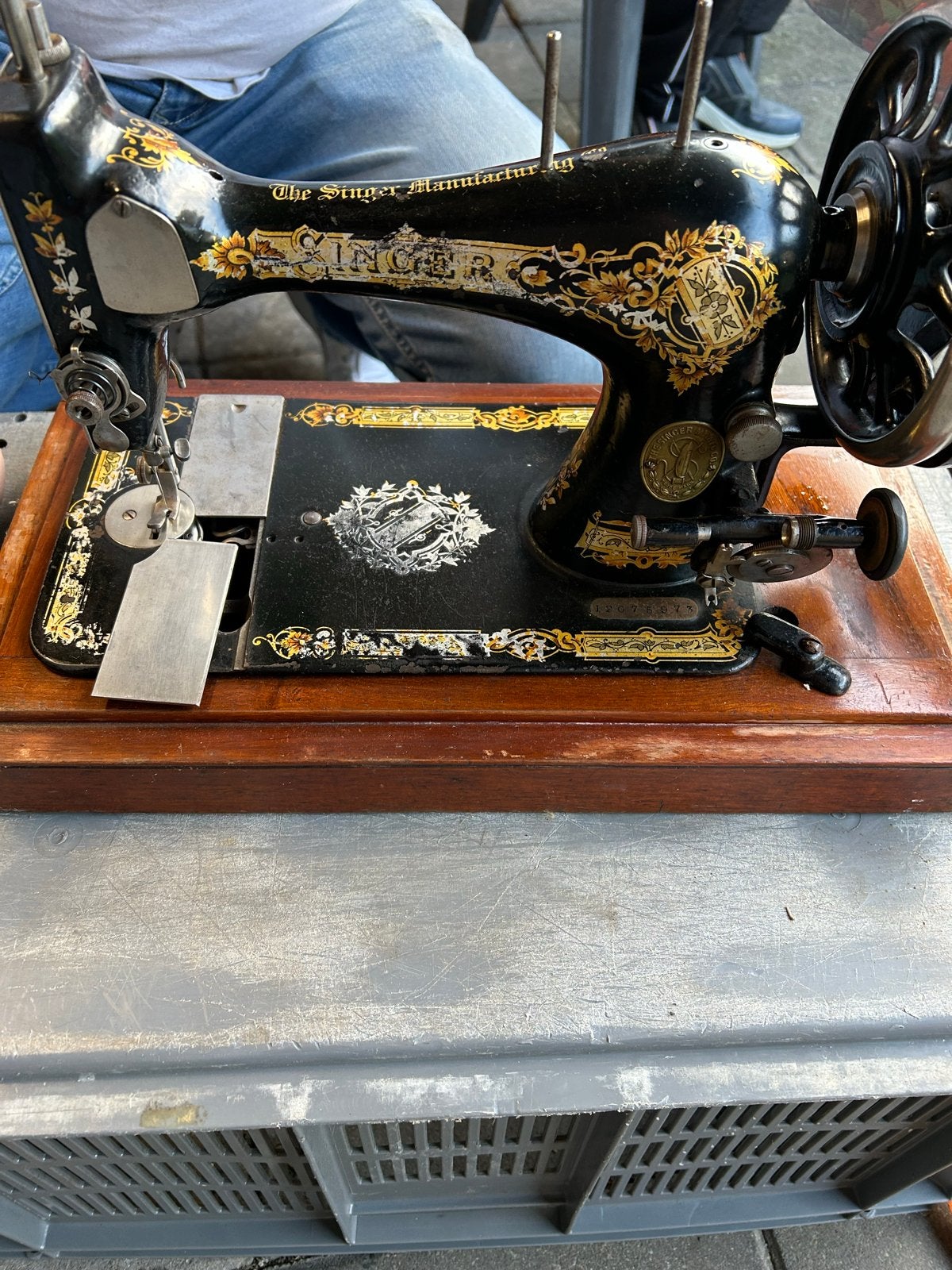 Antieke Singer  jaar 1892 Naaimachine - Decoratief Stuk, Antiek en Kunst, Ophalen