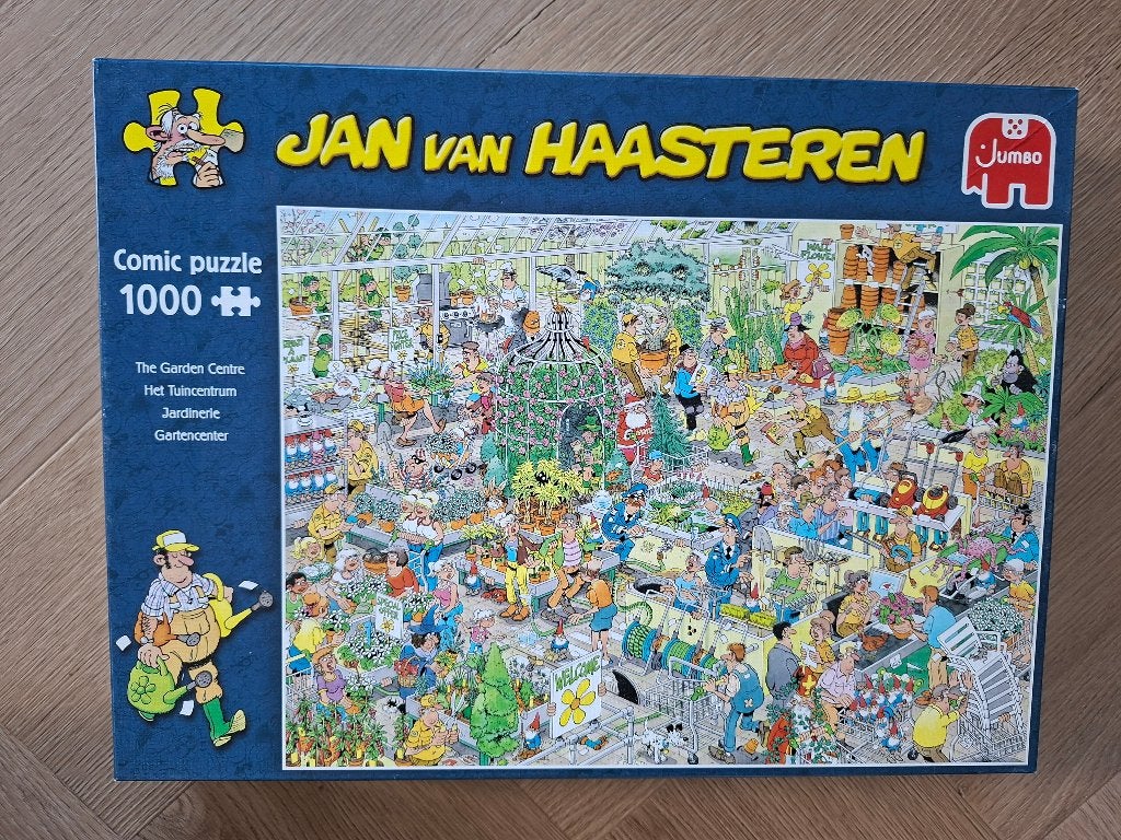 Jan van Haasteren puzzel - Het Tuincentrum - 1000 stukjes, Ophalen of Verzenden, 500 t/m 1500 stukjes, Zo goed als nieuw, Legpuzzel