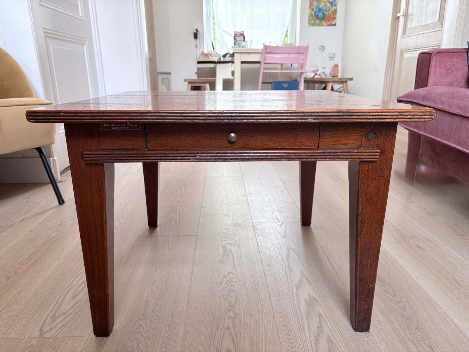 Salontafel Schuitema en Zonen - 65x56 cm, Antiek en Kunst, Antiek | Meubels | Tafels, Ophalen