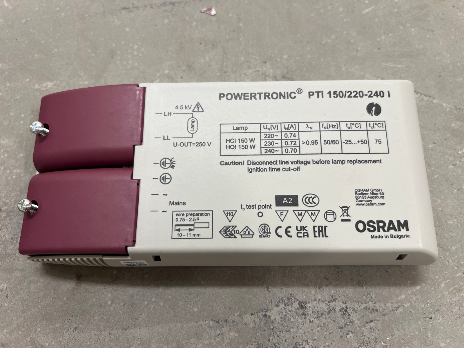 OSRAM POWERTORNIC PTI 150/220-240 I Omvormer, Ophalen of Verzenden, Zo goed als nieuw, Overige merken, Omvormer