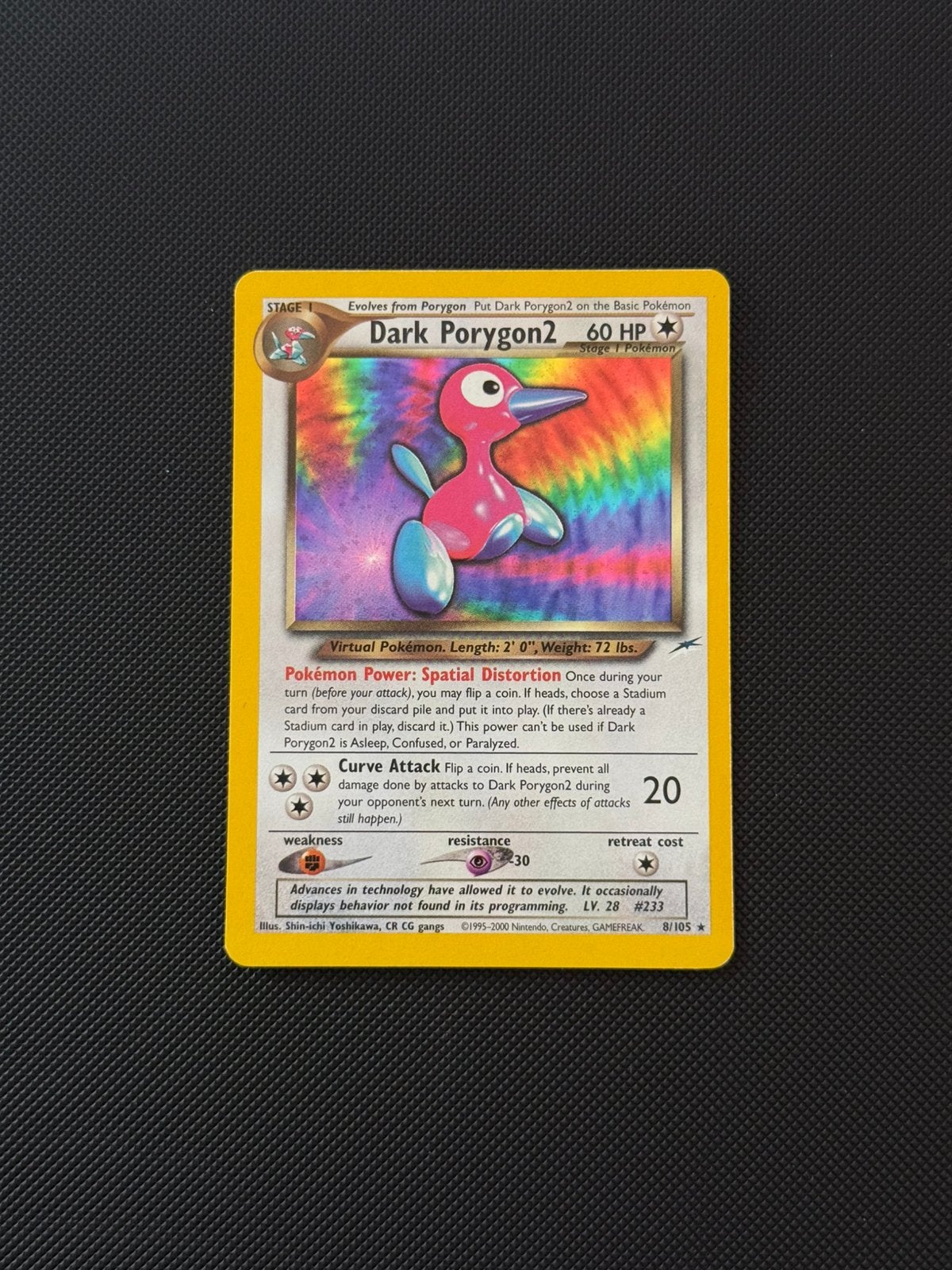 Dark Porygon2 8/105, Neo Destiny, Vintage pokemon kaart, Ophalen of Verzenden, Zo goed als nieuw