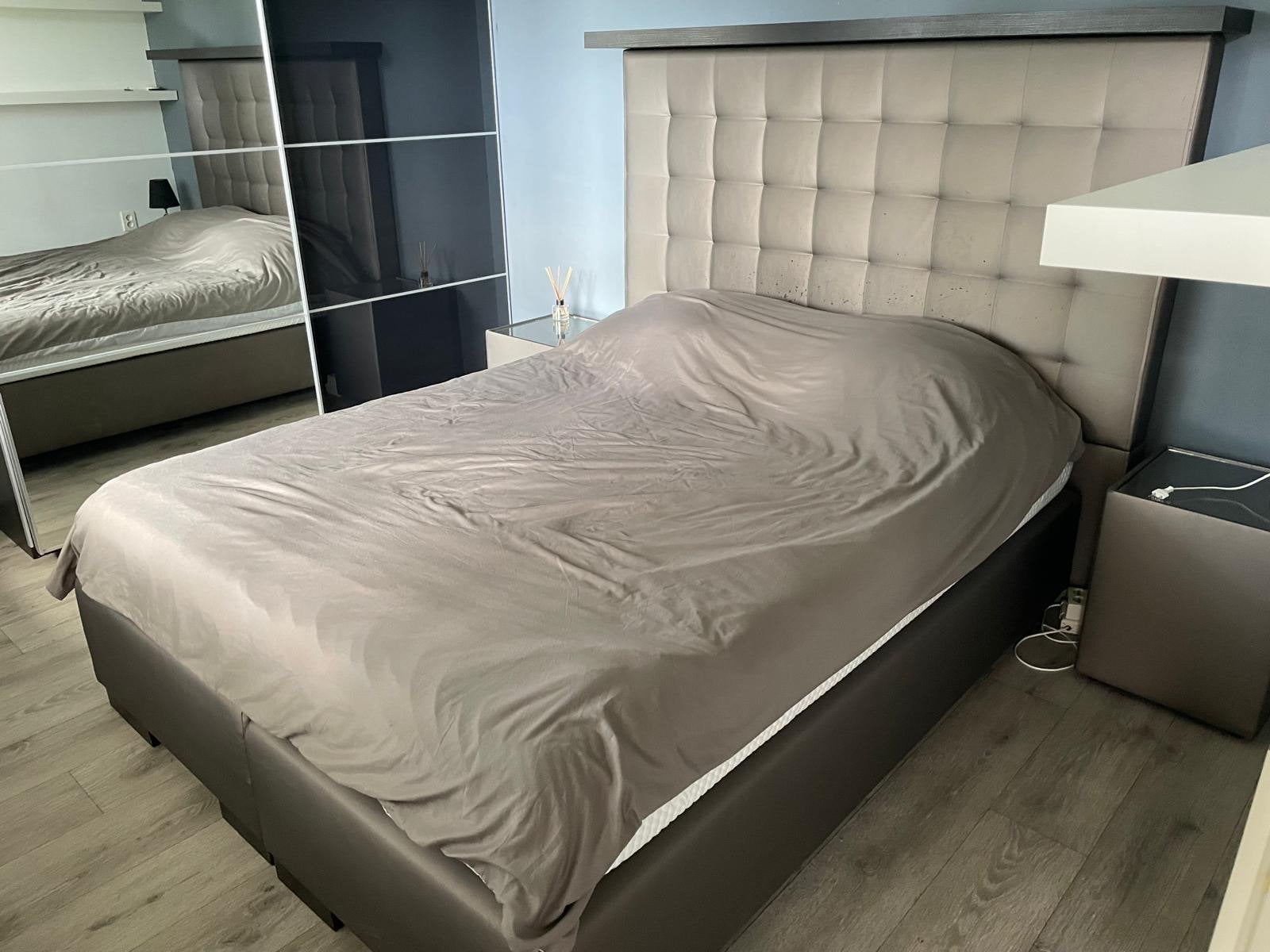 Gratis tweepersoonsbed met hoofdbord, Ophalen, Gebruikt, Tweepersoons, 200 cm