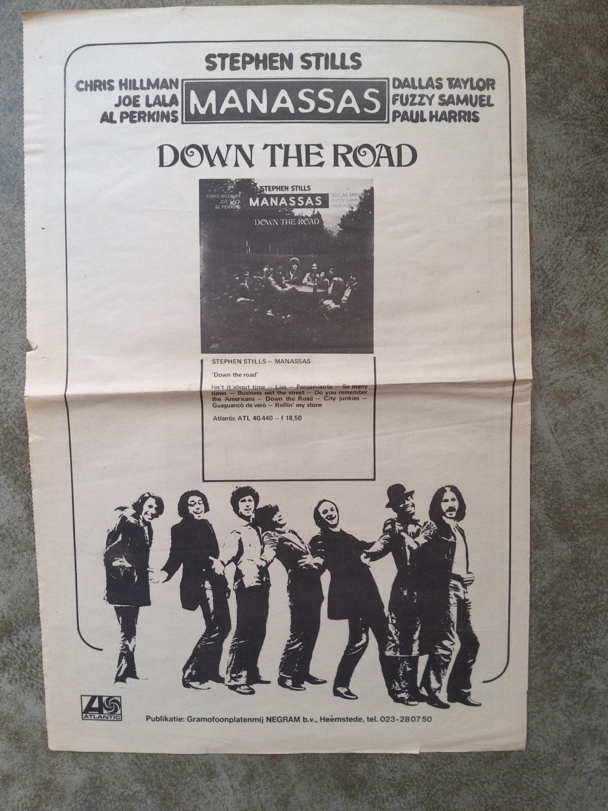 Manassas:  Promo  Down the road, Ophalen of Verzenden, Foto of Kaart