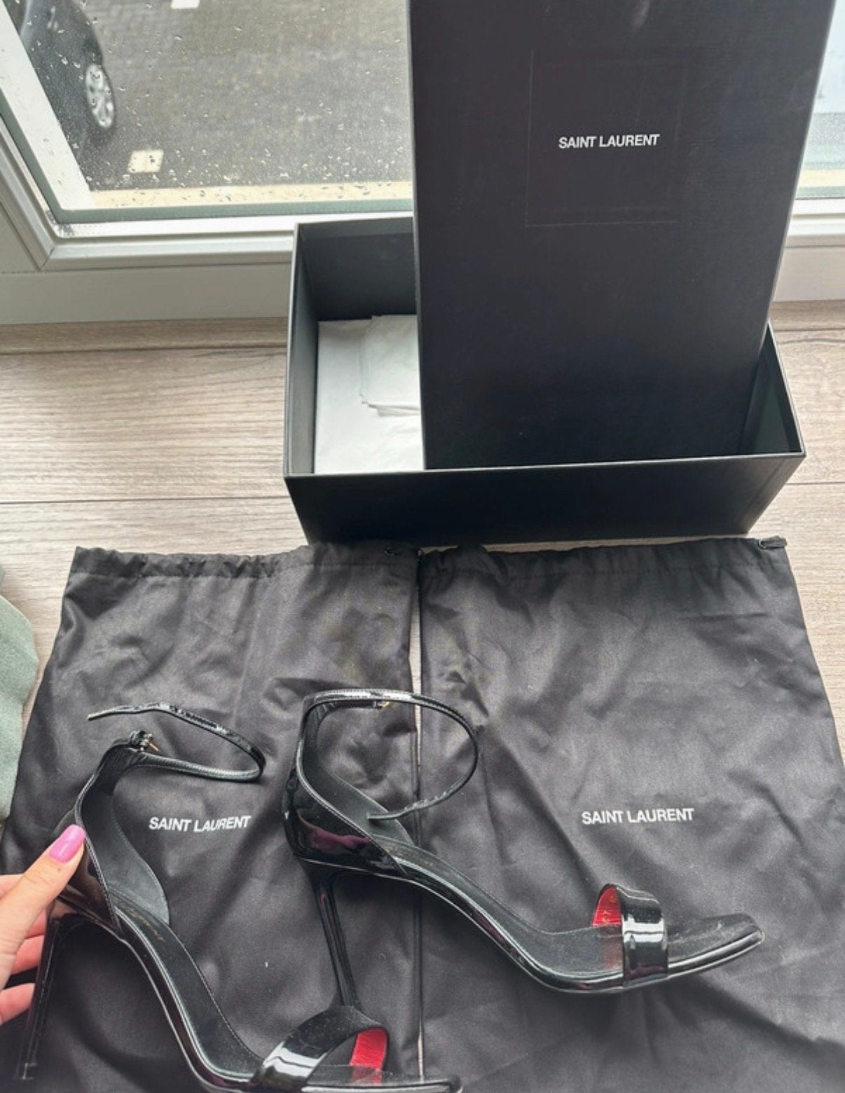 Saint Laurent hakken zwart maat 39, Ophalen of Verzenden, Zo goed als nieuw, Zwart, Pumps