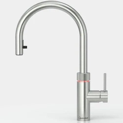 Quooker Combi kokendwaterkraan met uittrekbare slang, Ophalen, Zilver, Metaal, Overige merken