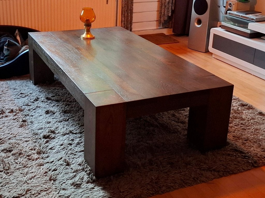 Salontafel Quint van Goossens – massief eiken, Huis en Inrichting, Ophalen, 100 tot 150 cm, Eikenhout, 50 tot 100 cm