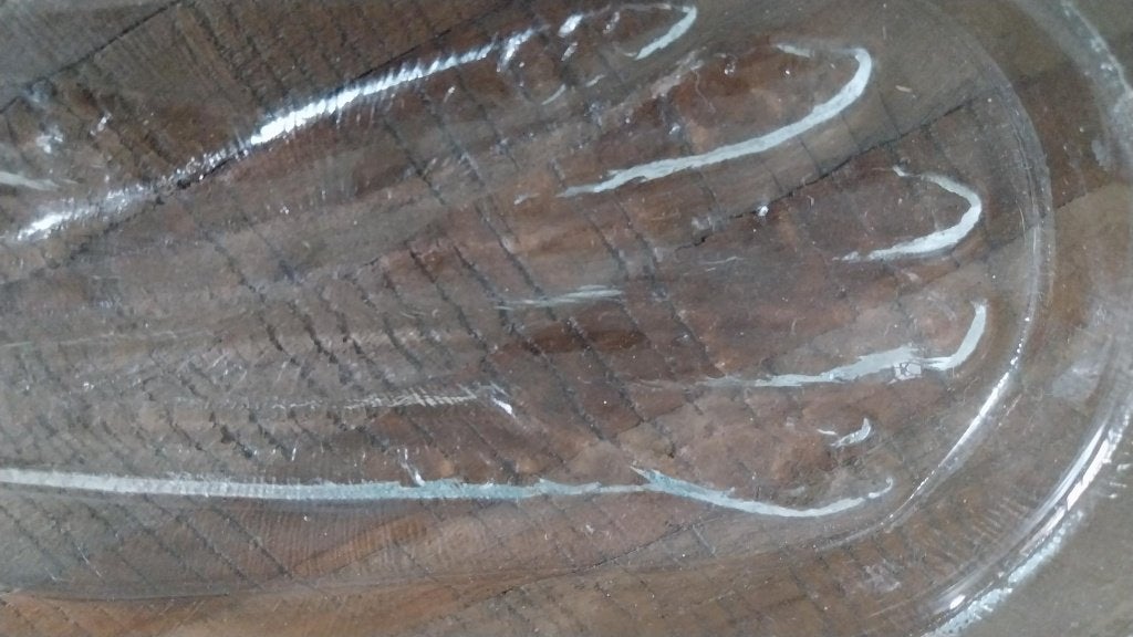 Vintage glazen aspergeschaal, Ophalen, Glas, Overige stijlen, Glas of Glazen