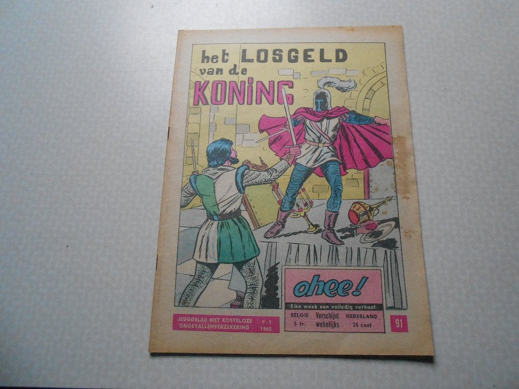 Ohee 91 Het losgeld van de koning 1965., Boeken, Stripboeken, Eén stripboek, Ophalen of Verzenden, M. Tillieux, Gelezen